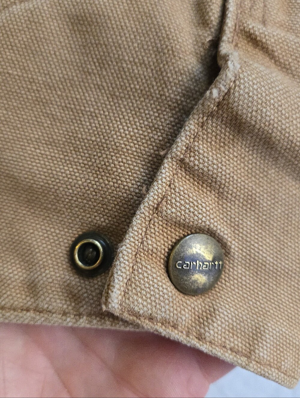 Carhartt Vintage Style Tan Canvas Sherpa Collar Field Jacket MKY - Picture 8 of 16